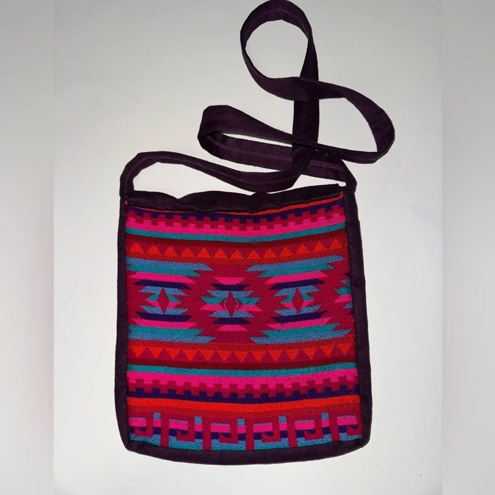Bright multi color boho bag